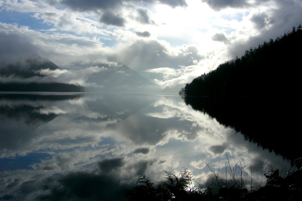 Lake Crescent Reflection clouds BBaccus Nps photo 2006