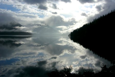 Lake Crescent Reflection clouds BBaccus Nps photo 2006 photo