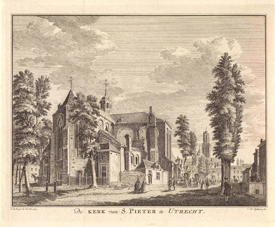 Pieterskerk door Jan de Beijer (1745)