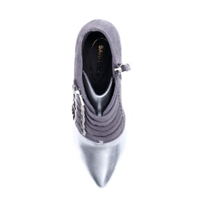 SARGOSSA Strap Grey Suede w.Silver Patent  $365  £255  €335