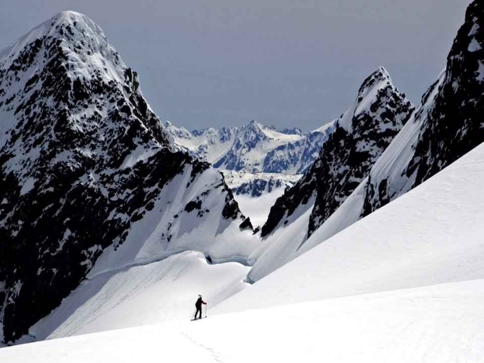 Measuring Upper Blue Glacier Winter science