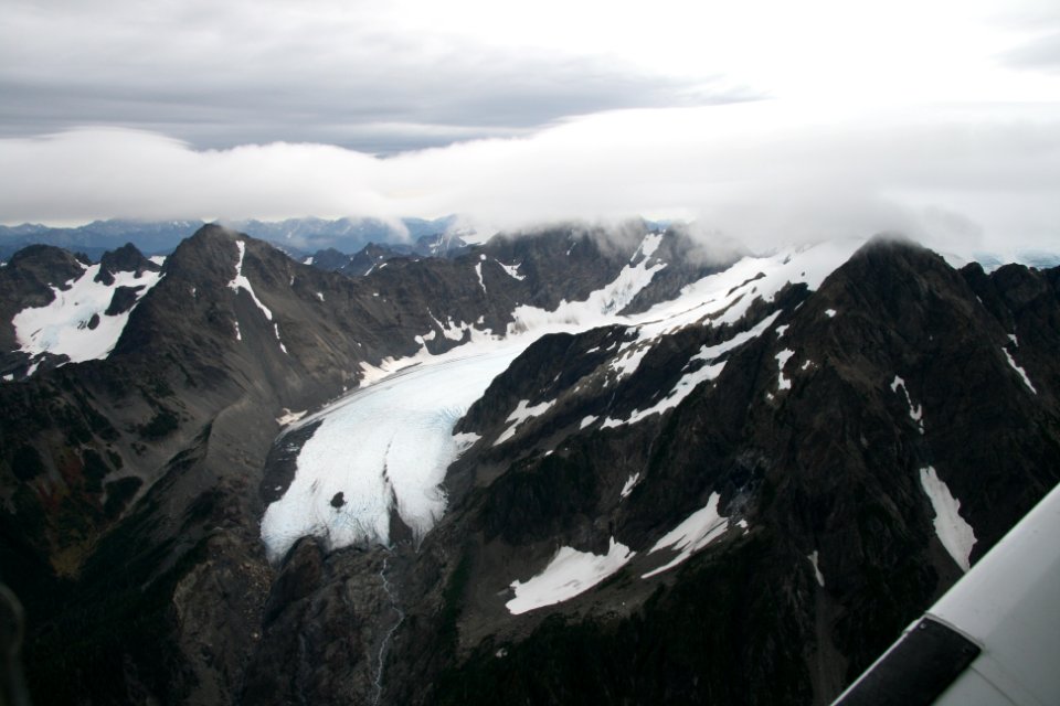 glacier snow ice mountain cloud