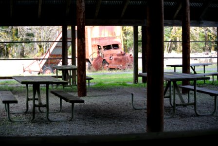 barn rusted truck kestner homestead buildings structures historic quinault c bubar march 05 2015