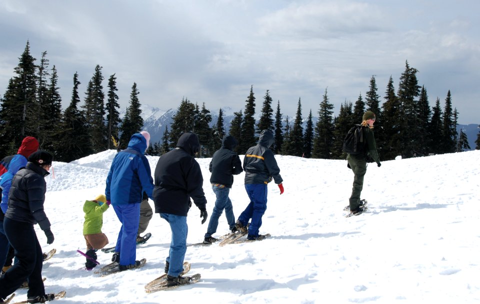 Lily snowshoe walk ranger activity people winter 3-27-10 NPS (1)