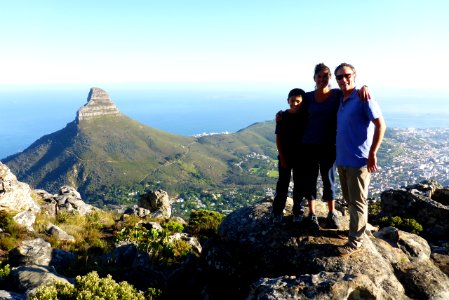 level with Lion's Head -- about 3/4 of the way up Table Mountain