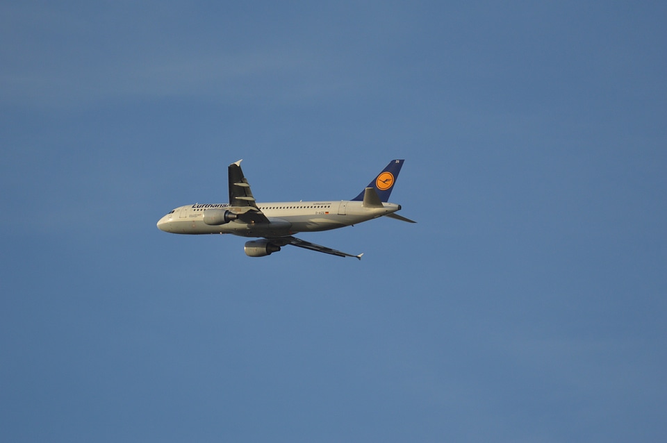 Departure passenger aircraft travel