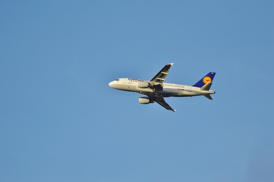 Departure passenger aircraft travel