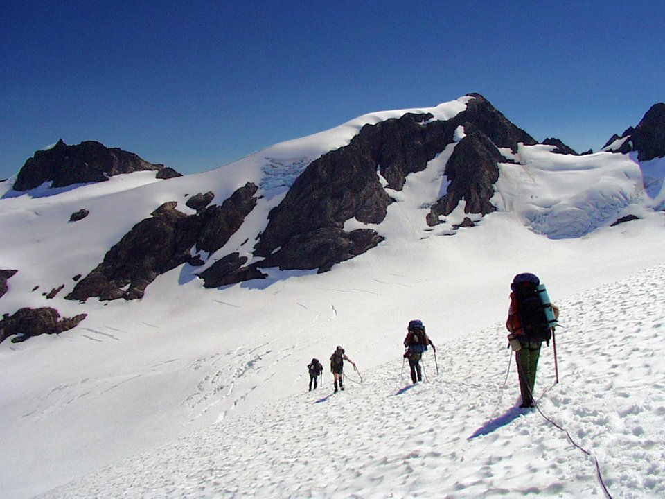 Hoh winter backpack ropes poles WIC NPS Photo