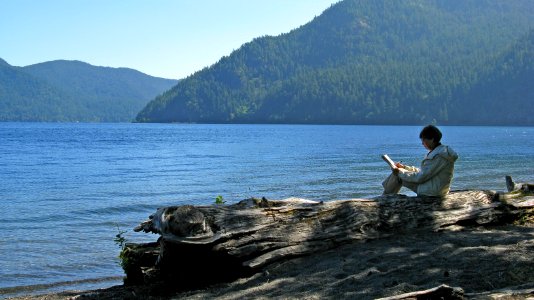 Lake crescent reading visitor NPS Photo photo