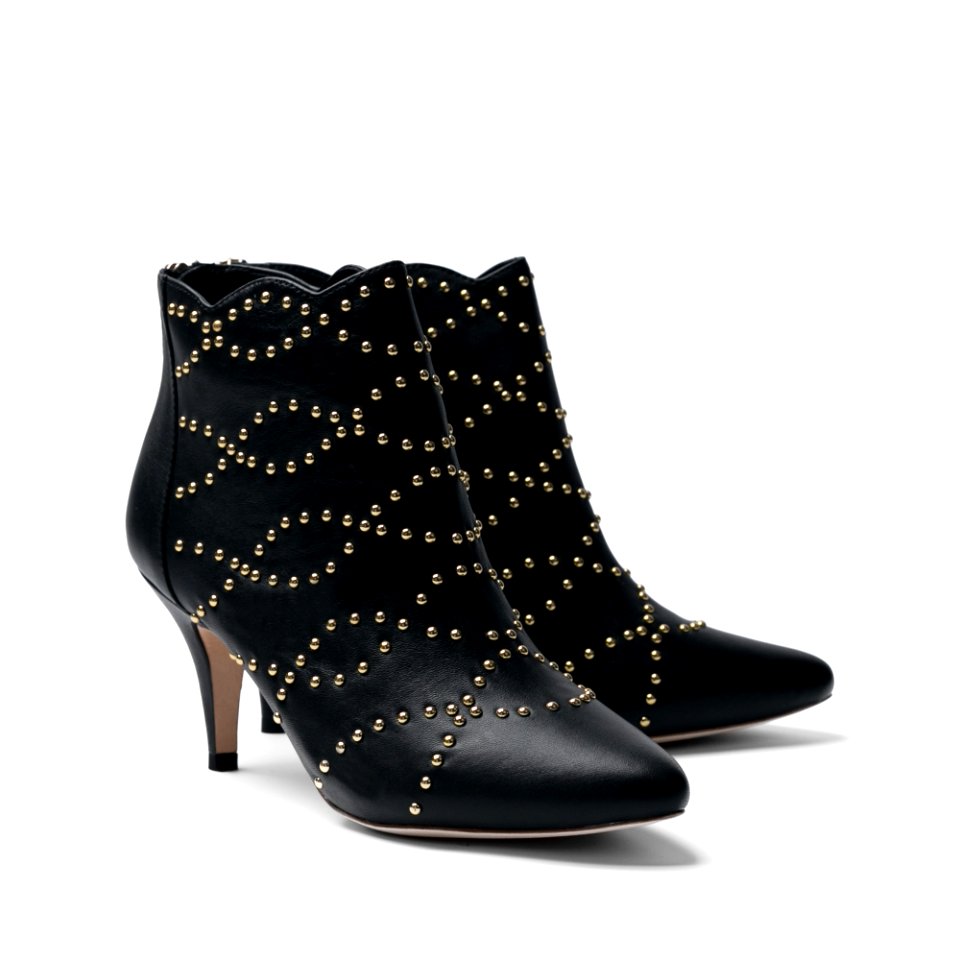 SARGOSSA Diva Black Nappa w.Gold Studs  $395  £275  €360