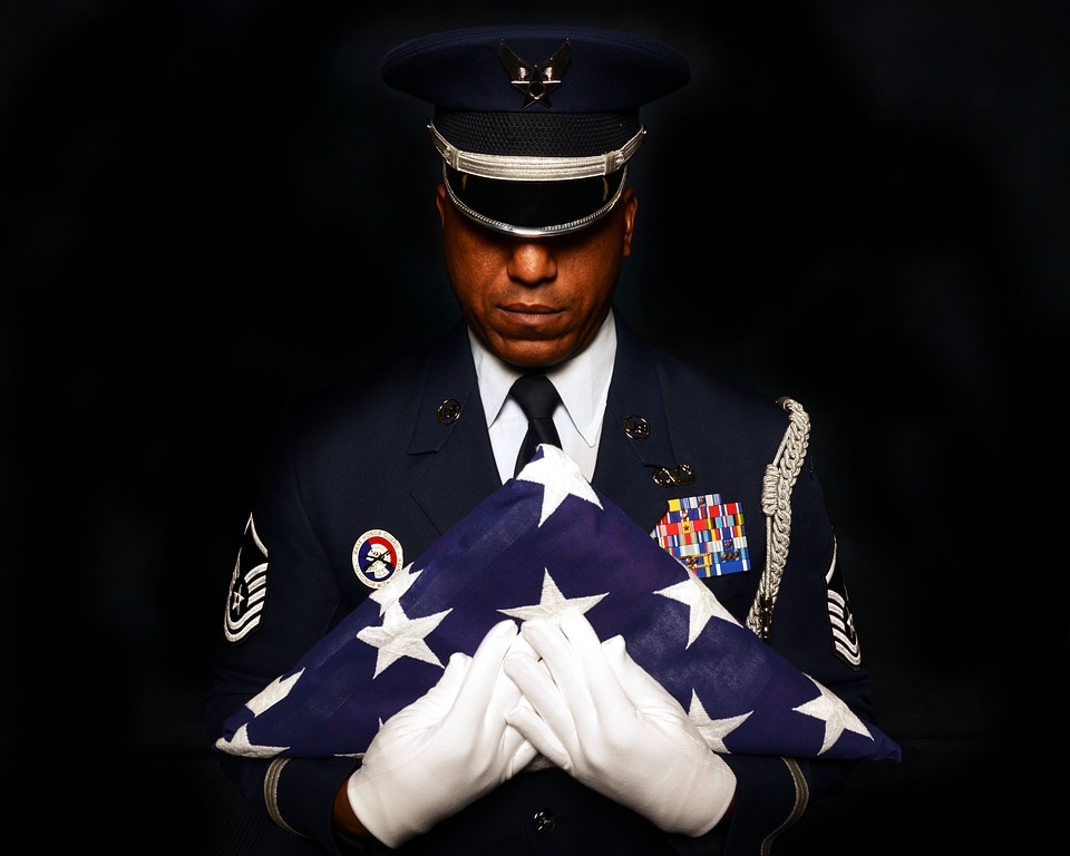 Portrait flag american