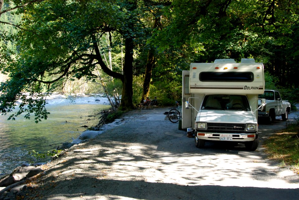 camping river motorhome rv people altair campground