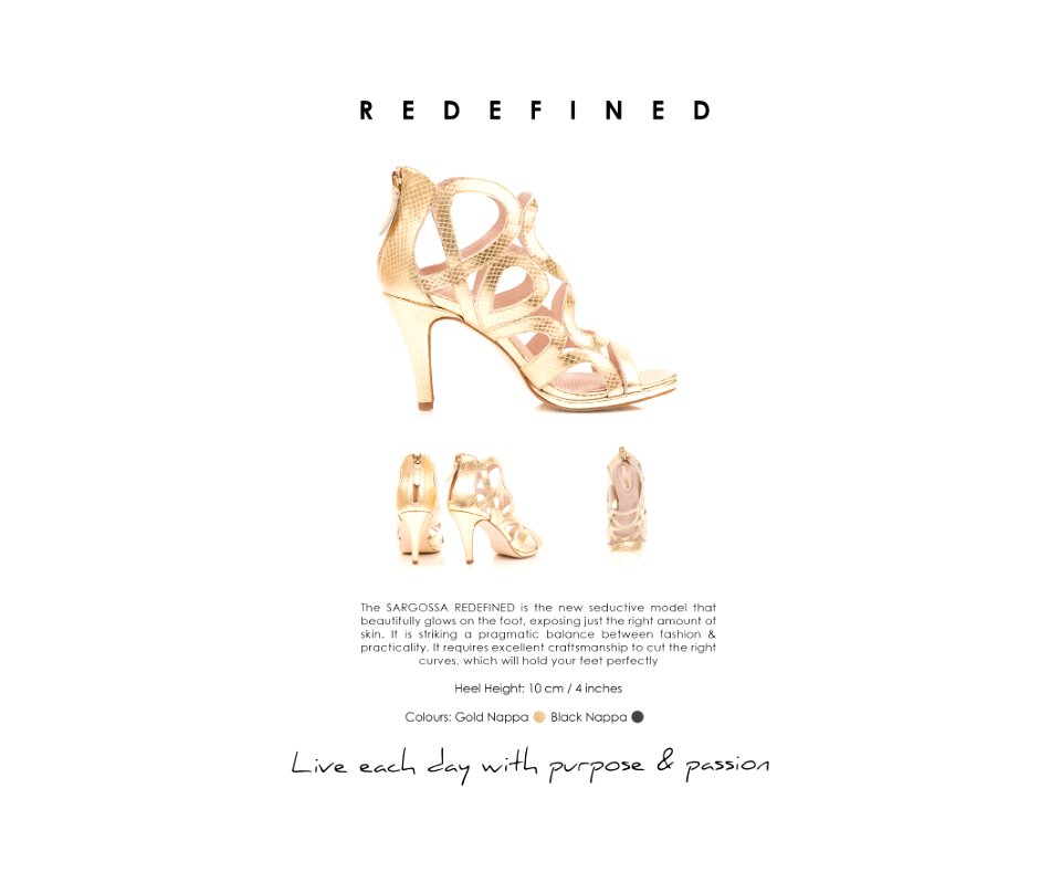SARGOSSA.REDEFINED.GOLD NAPPA. RRP: £255/EUR330/DKK2400