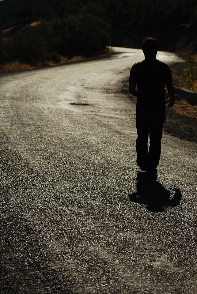 Male silhouette path