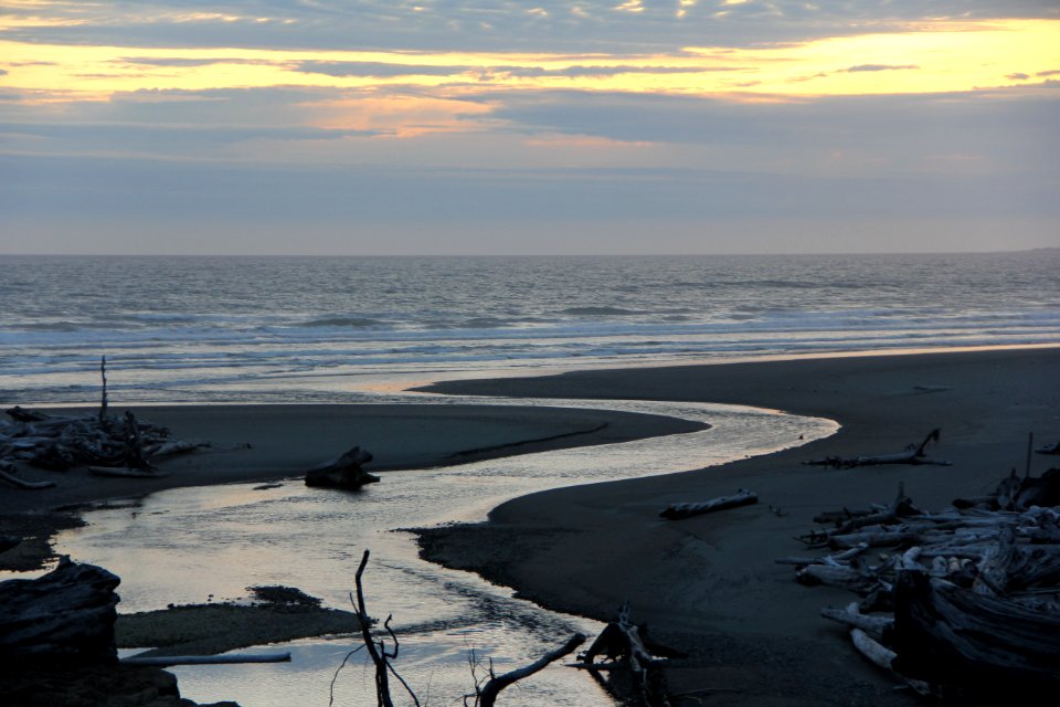 sunset kalaloch creek beach zaidel nps photo credit required