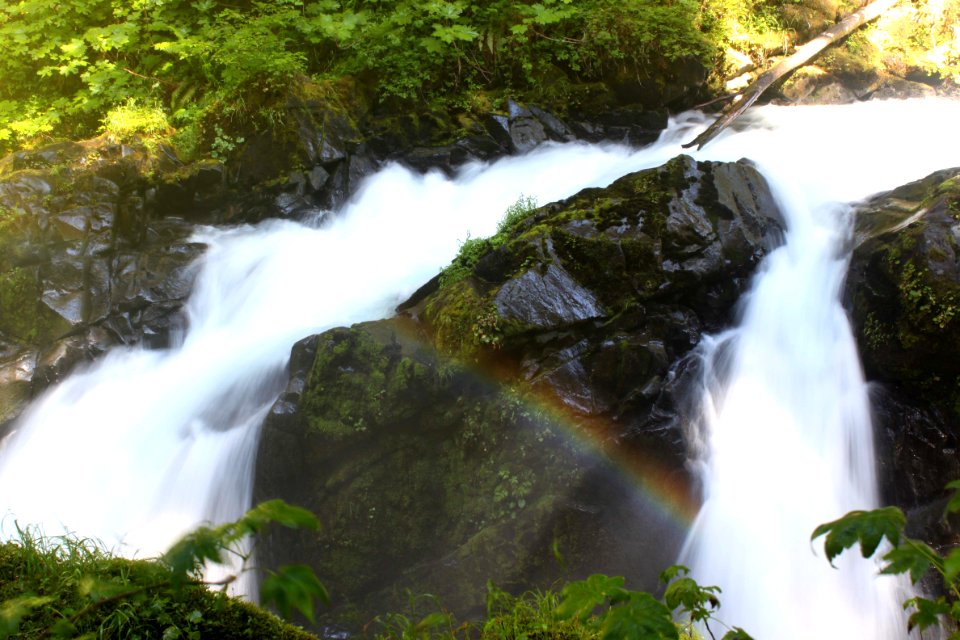 waterfalls rainbow stream river boulders pzaidel credit required