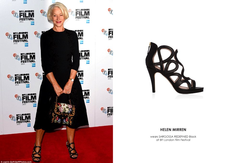 Helen Mirren  wears Sargossa Redefined Black.