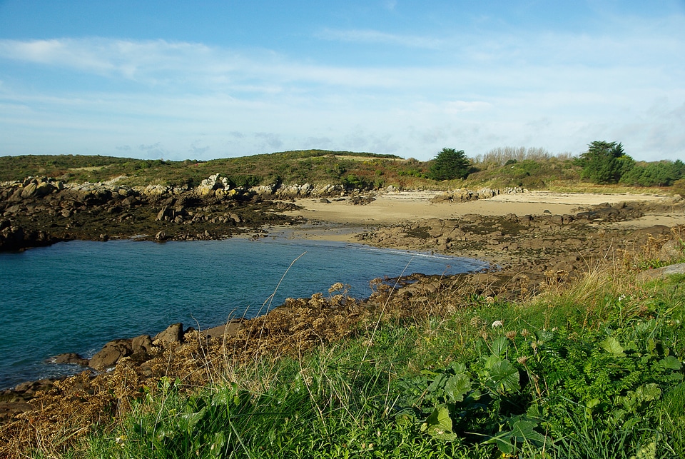 Chausey island rocks beach