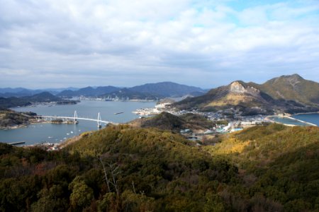 040 展望台から見下ろす弓削島