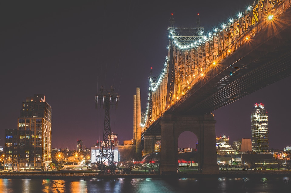 Lights bridge ropeway photo