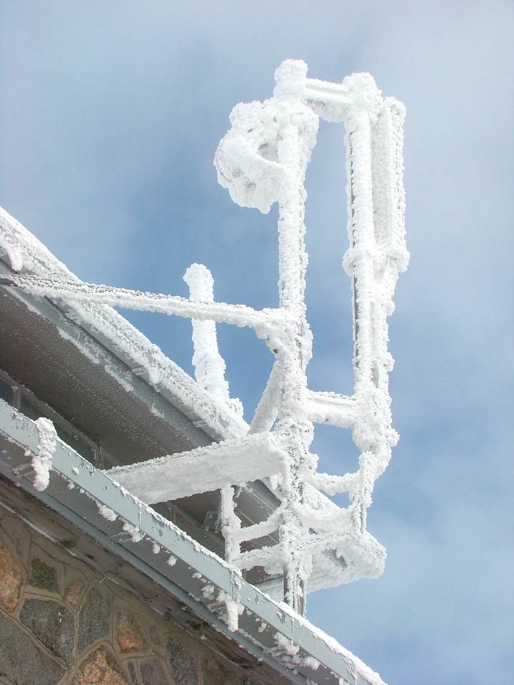 Frost hard rime winter