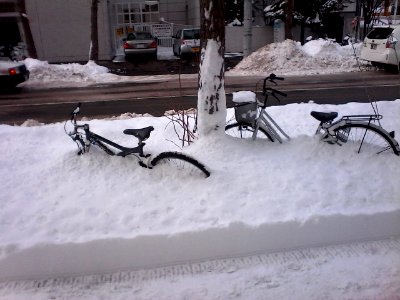Snowy bikes