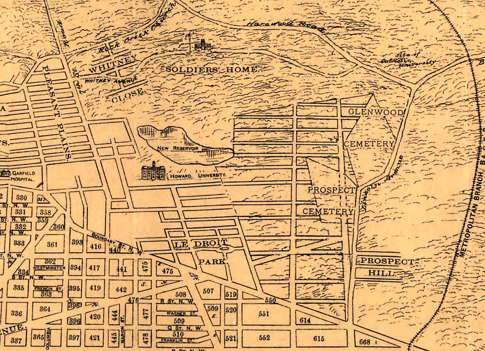 B.H. Warner's bird's-eye view of the city of Washington and suburbs, 1886