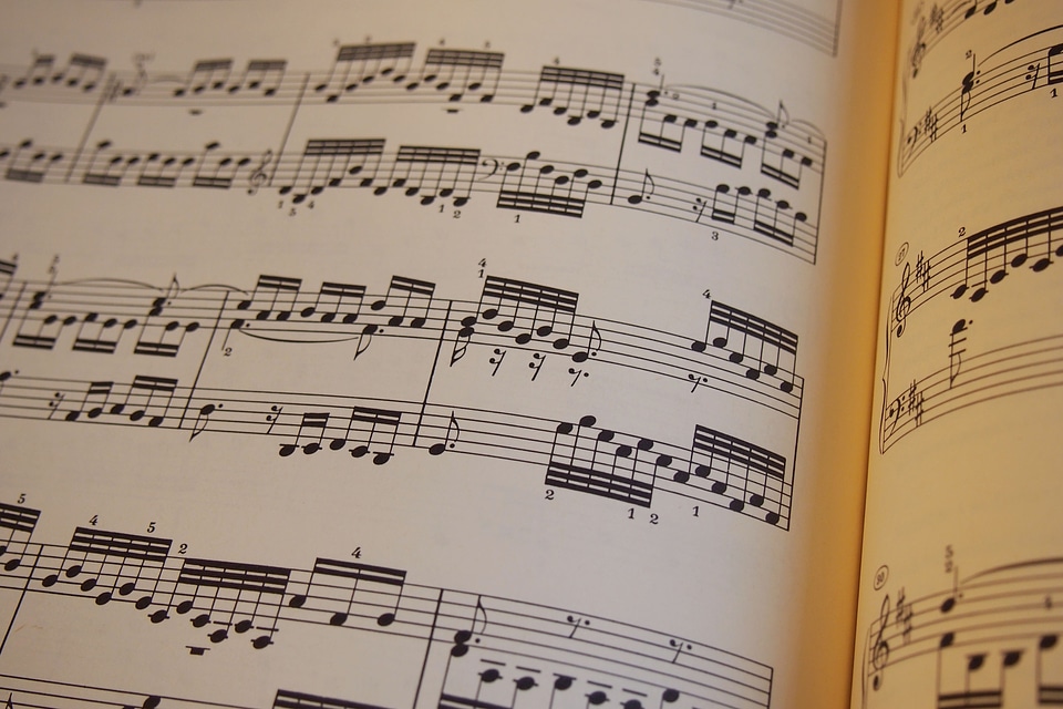 Piano sheet music score classic