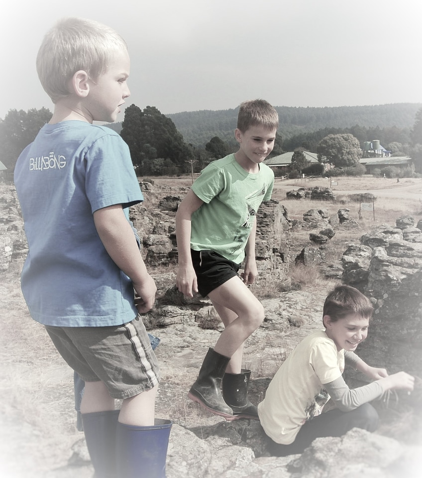 Young child outdoors