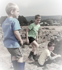 Young child outdoors