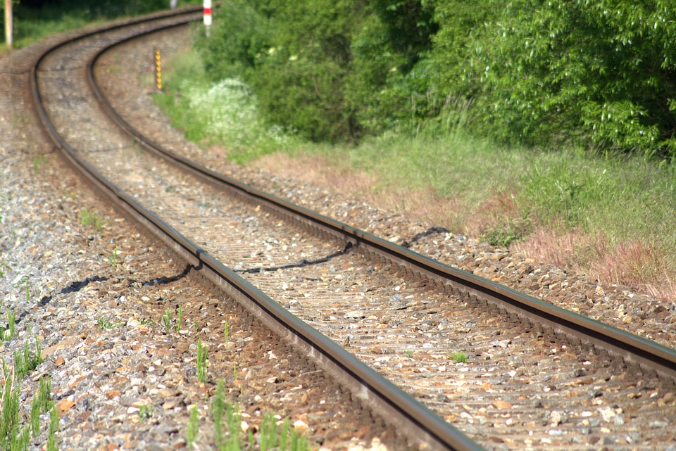 Railway tracks railway line railroad tracks