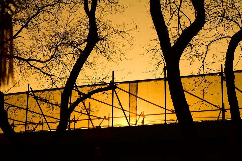 Beijing sunset light and shadow