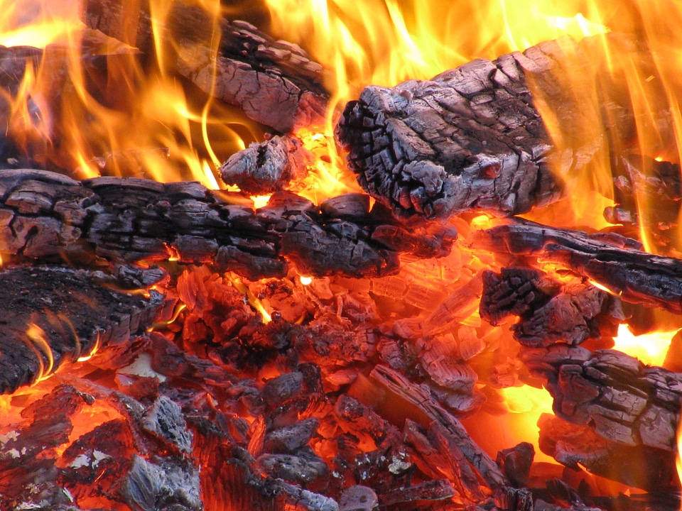 Flame hot burn