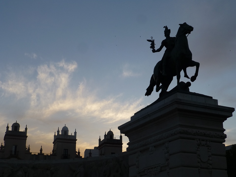Architecture monument evening
