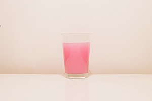 Pink drink glass photo
