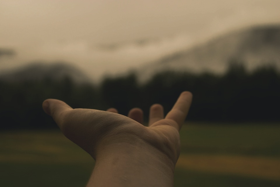 Place outstretched arms love