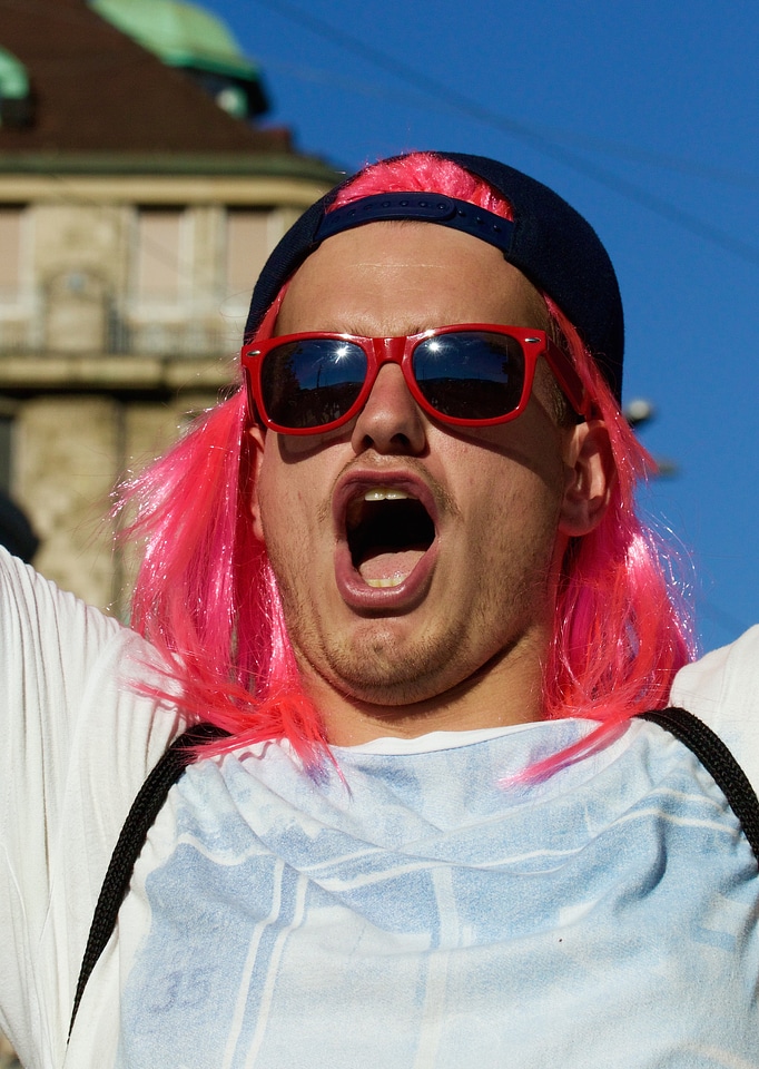 Street parade portrait emotions