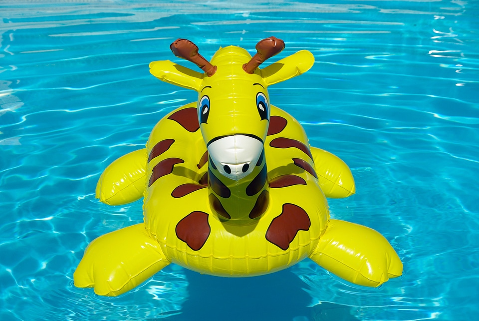 Buoy swimming pool giraffe