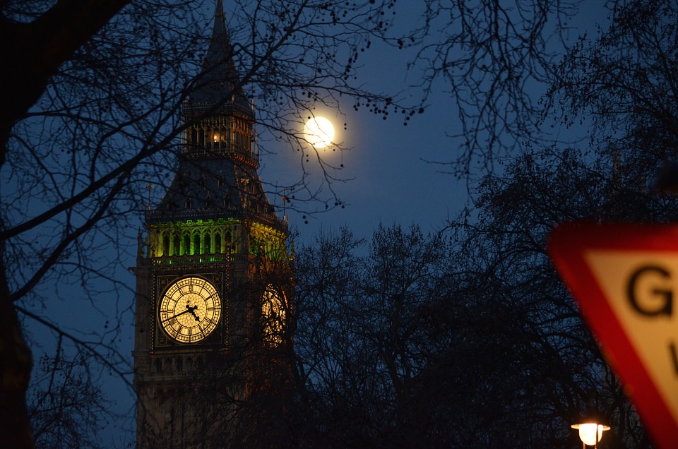 Night england clock