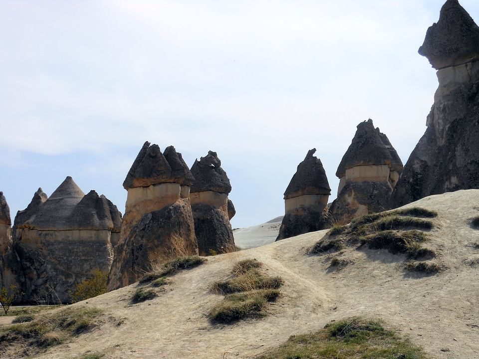 Tufa cliff tuff rock formation