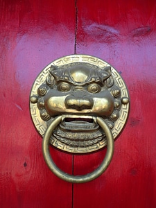Metal house entrance handle