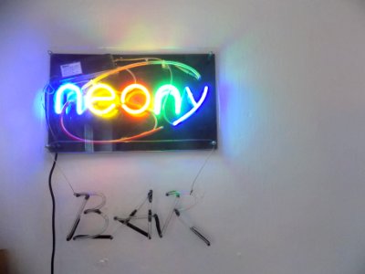 Neon Sign on the Wall photo