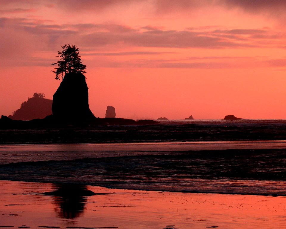 third beach sunset rosy ocean NPS Photo