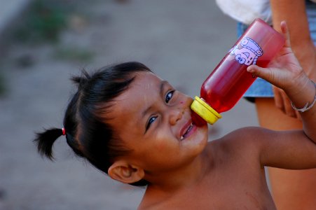 Drinking something...