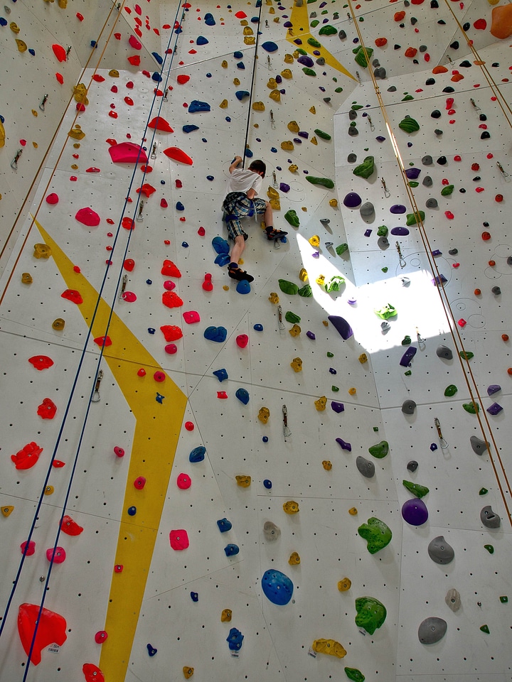 Climber sport climb