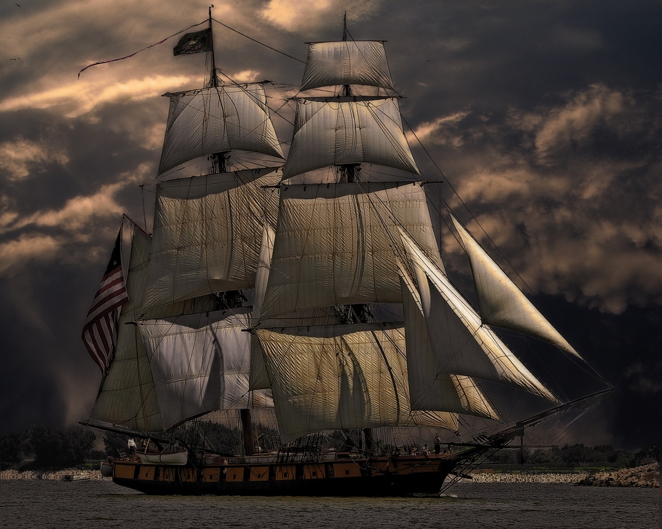 Sea nautical sailboat