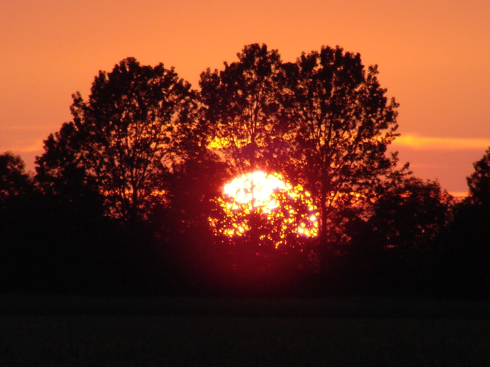 Sunrise sunset orange