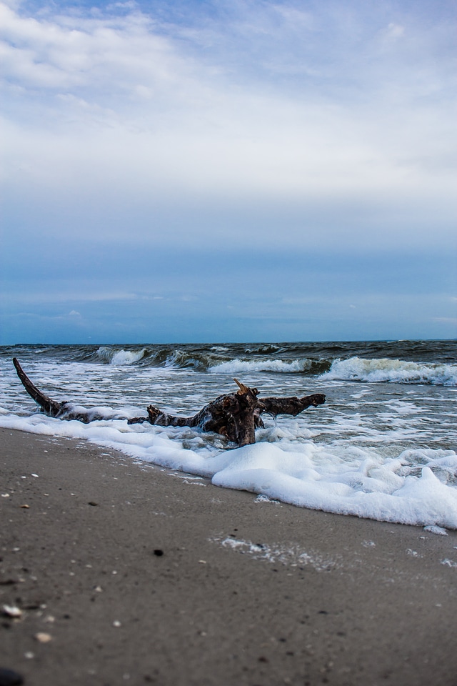 Beach sand sea view