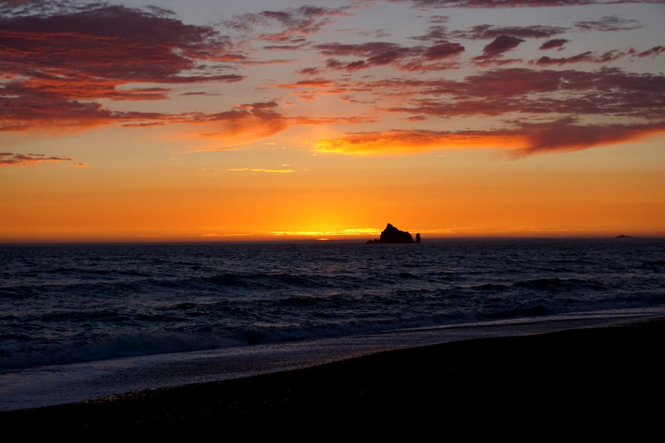 orange sunset sea stack rialto beach d archuleta 2015
