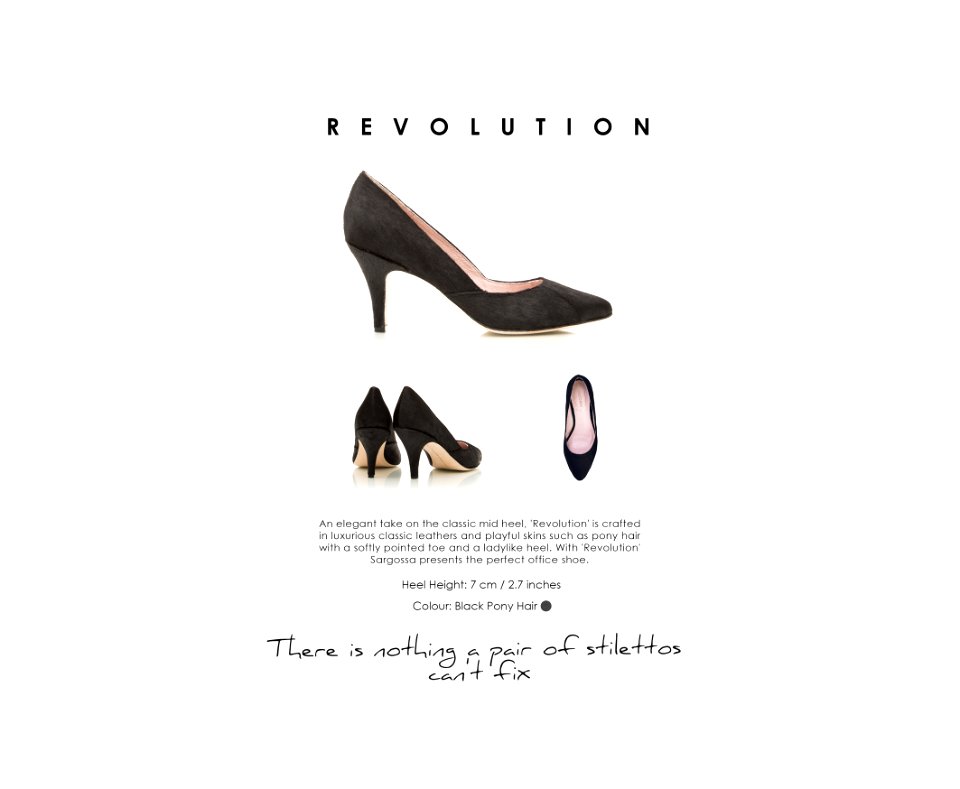 REVOLUTION BLACK PONY HAIR RRP €220/DKK1650/£165